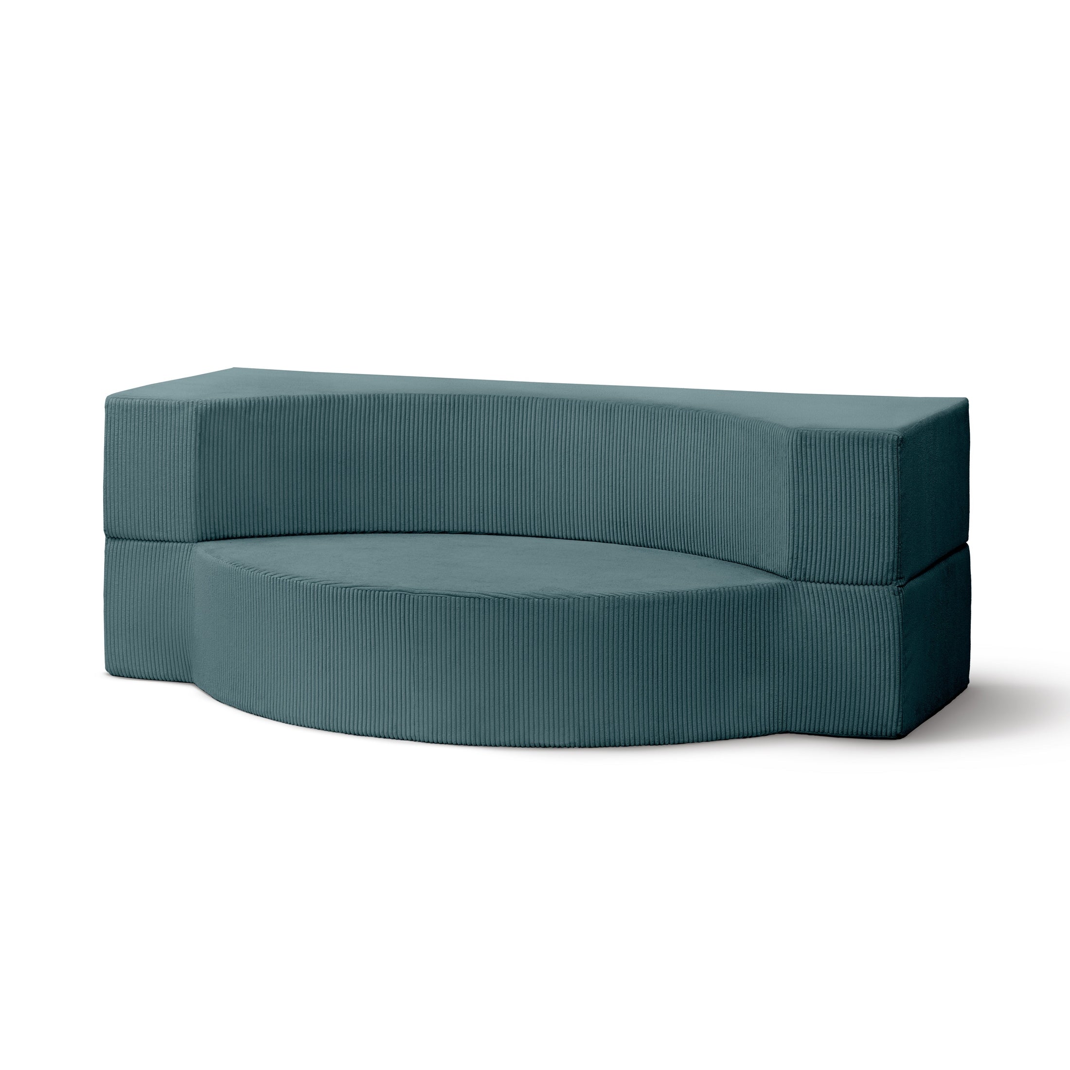 Sofa piankowa modułowa 200 cm z funkcją spania w stylu japandi | Lunaria Głęboki Grafit (POSO 125)