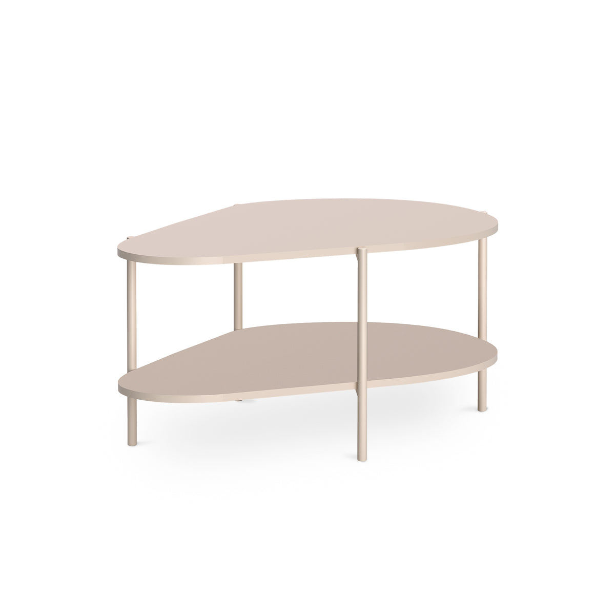 EKLIPSO coffee table 90x45 with an organic shape in a modern style, colour Cashmere – main image | Pillovely