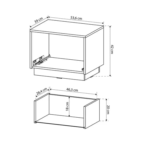 Szafka nocna 54x42 cm w stylu glamour | Westa