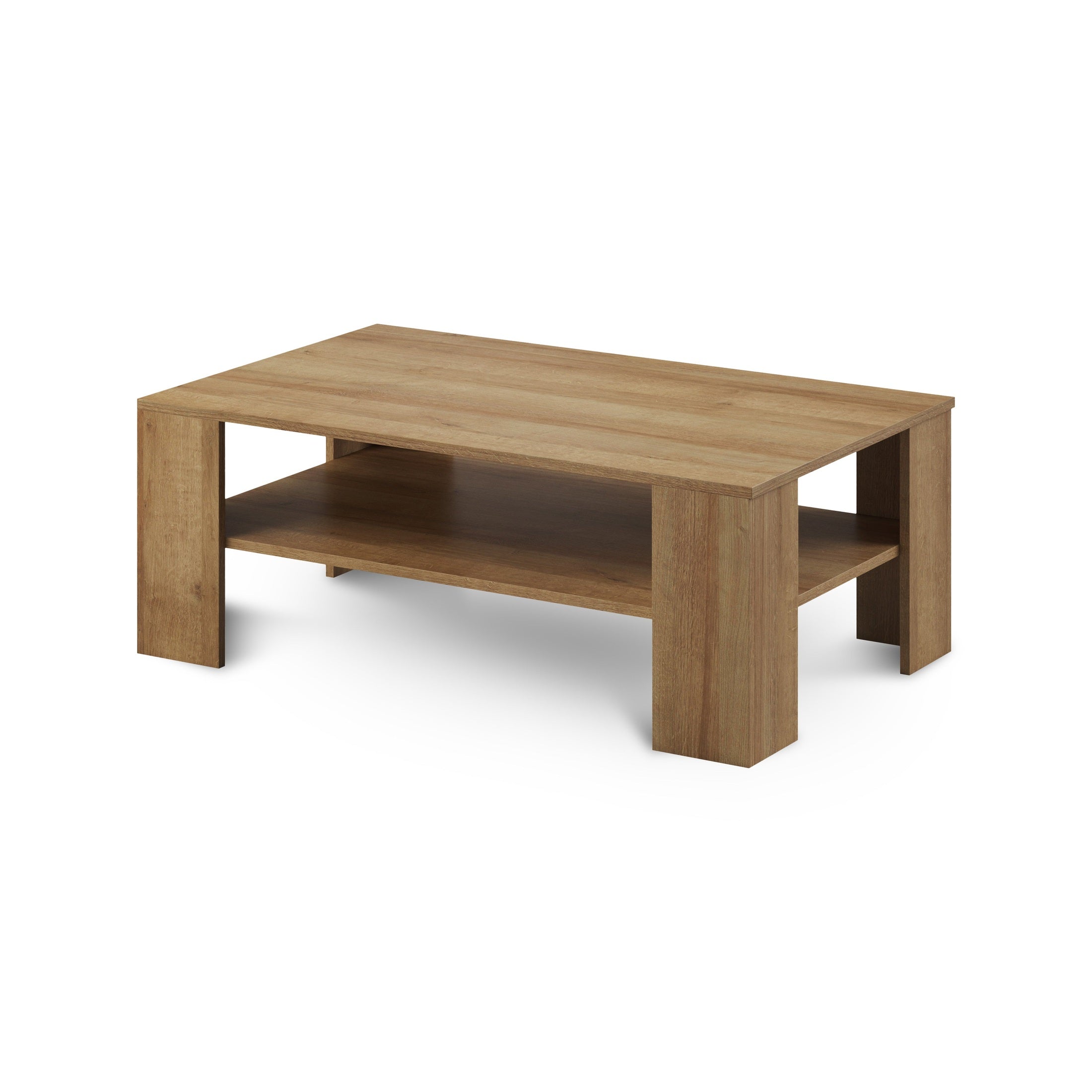 Stolik kawowy 103x38 z półką w stylu skandynawskim | Gorky