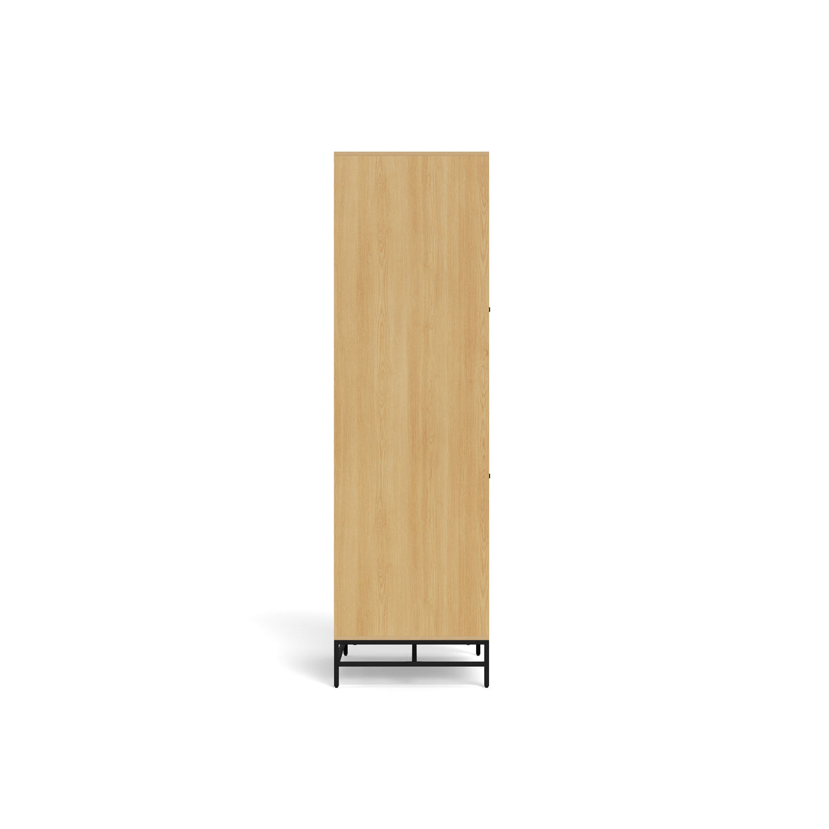 Bambouz wardrobe 99x200 – side view of the 60 cm deep cabinet in an oak finish