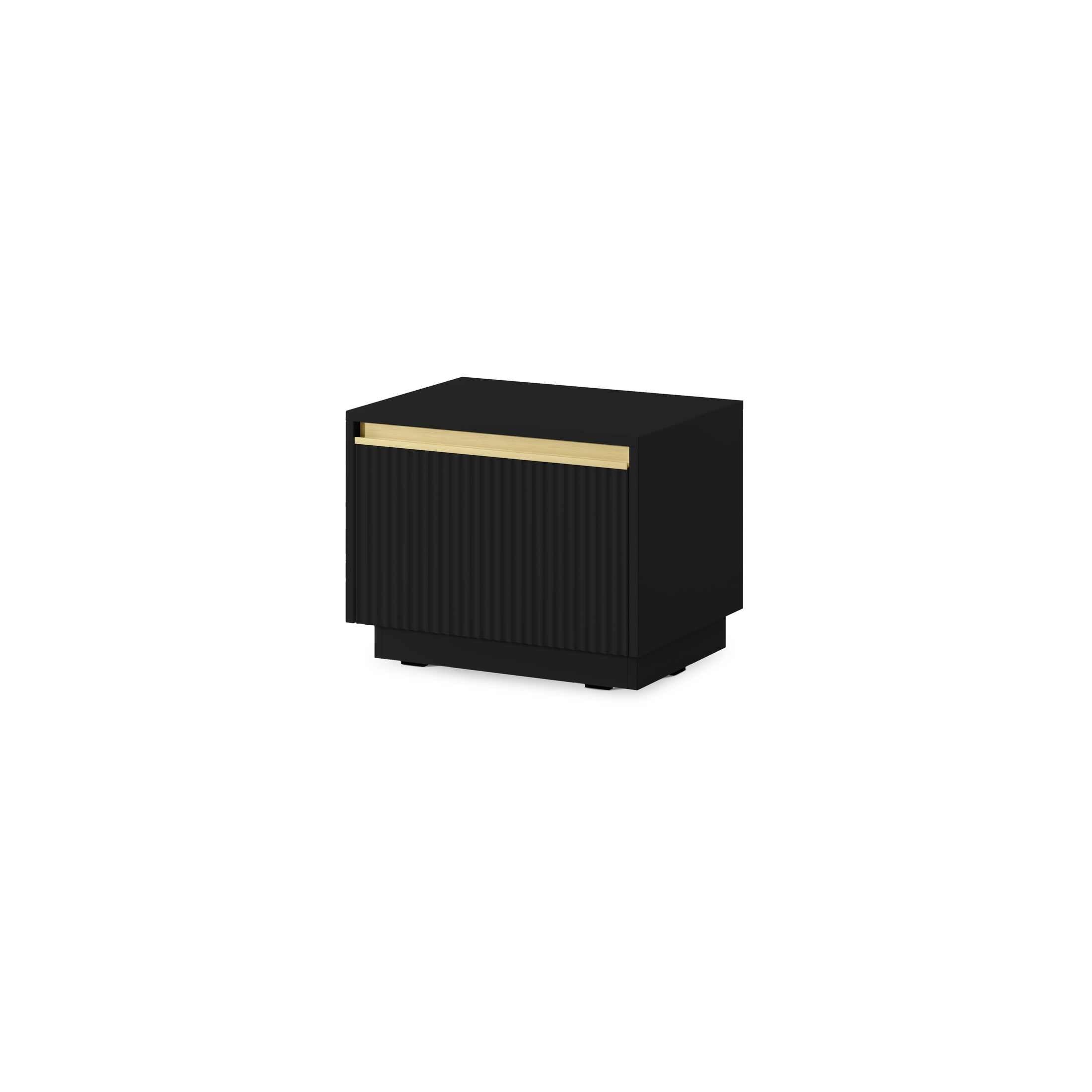 Szafka nocna 54x42 cm w stylu glamour | Westa Czarny