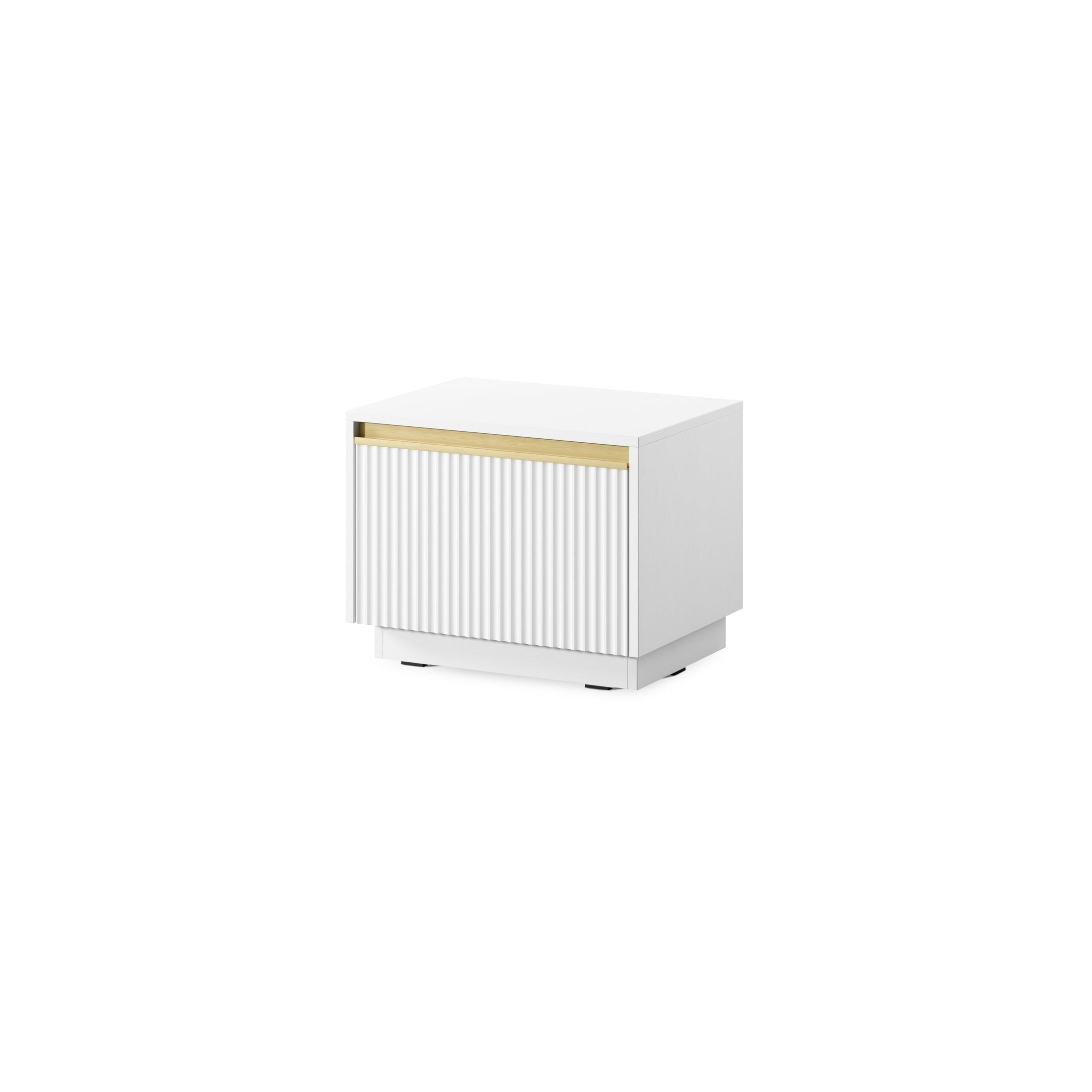 Szafka nocna 54x42 cm w stylu glamour | Westa Białe