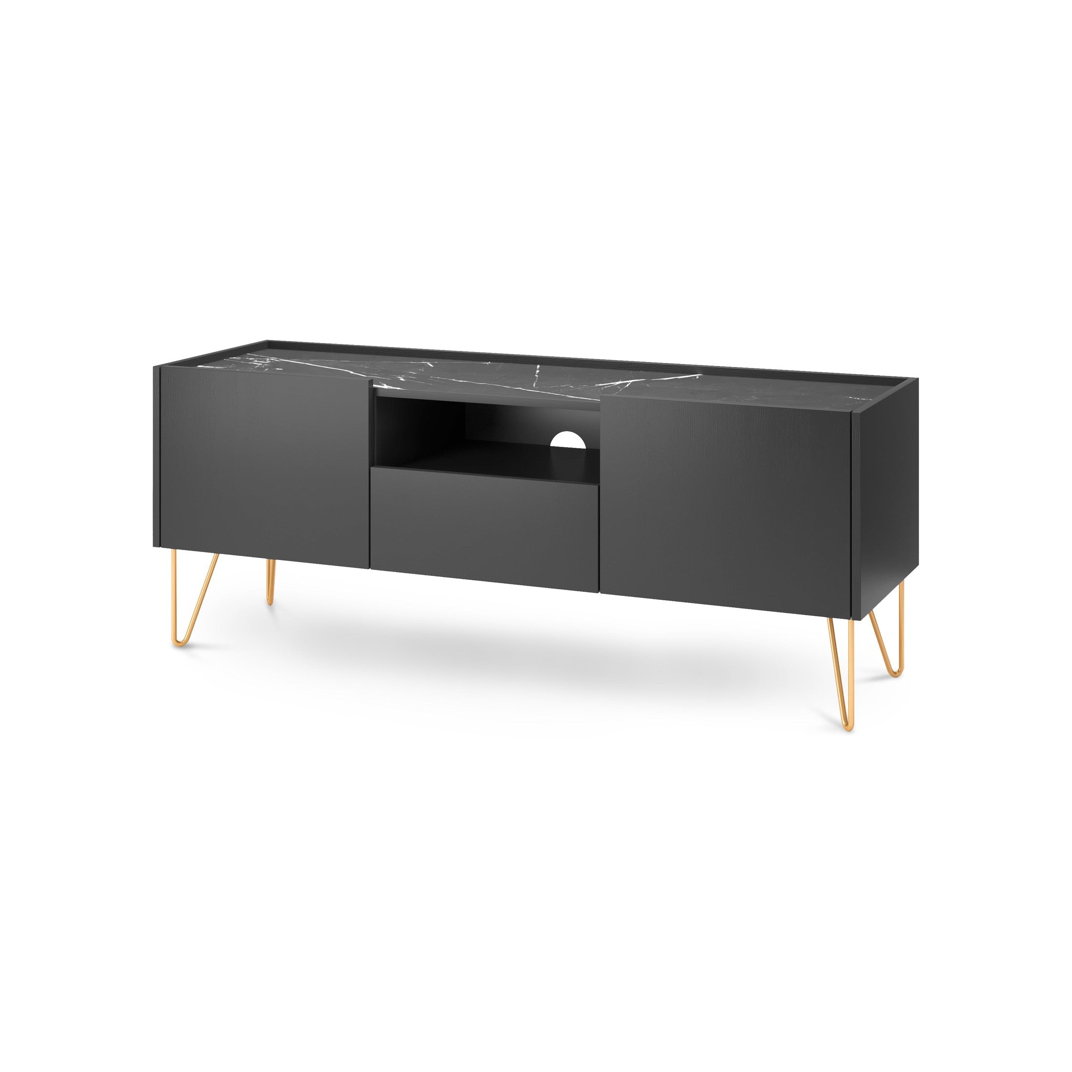 Szafka RTV 144x55 w stylu glamour | Ballada