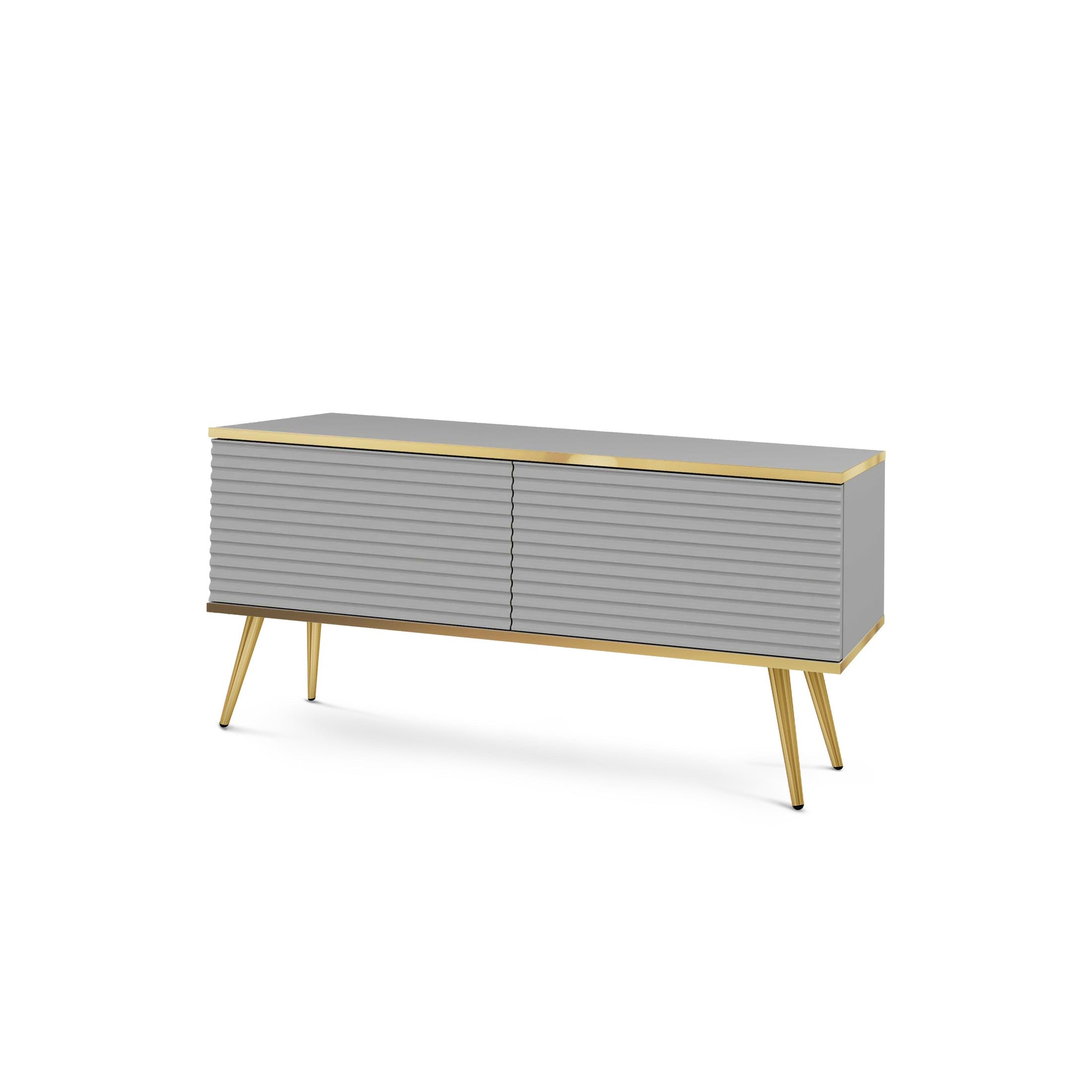 Szafka RTV Meva 135x30 MDF Szary Złota