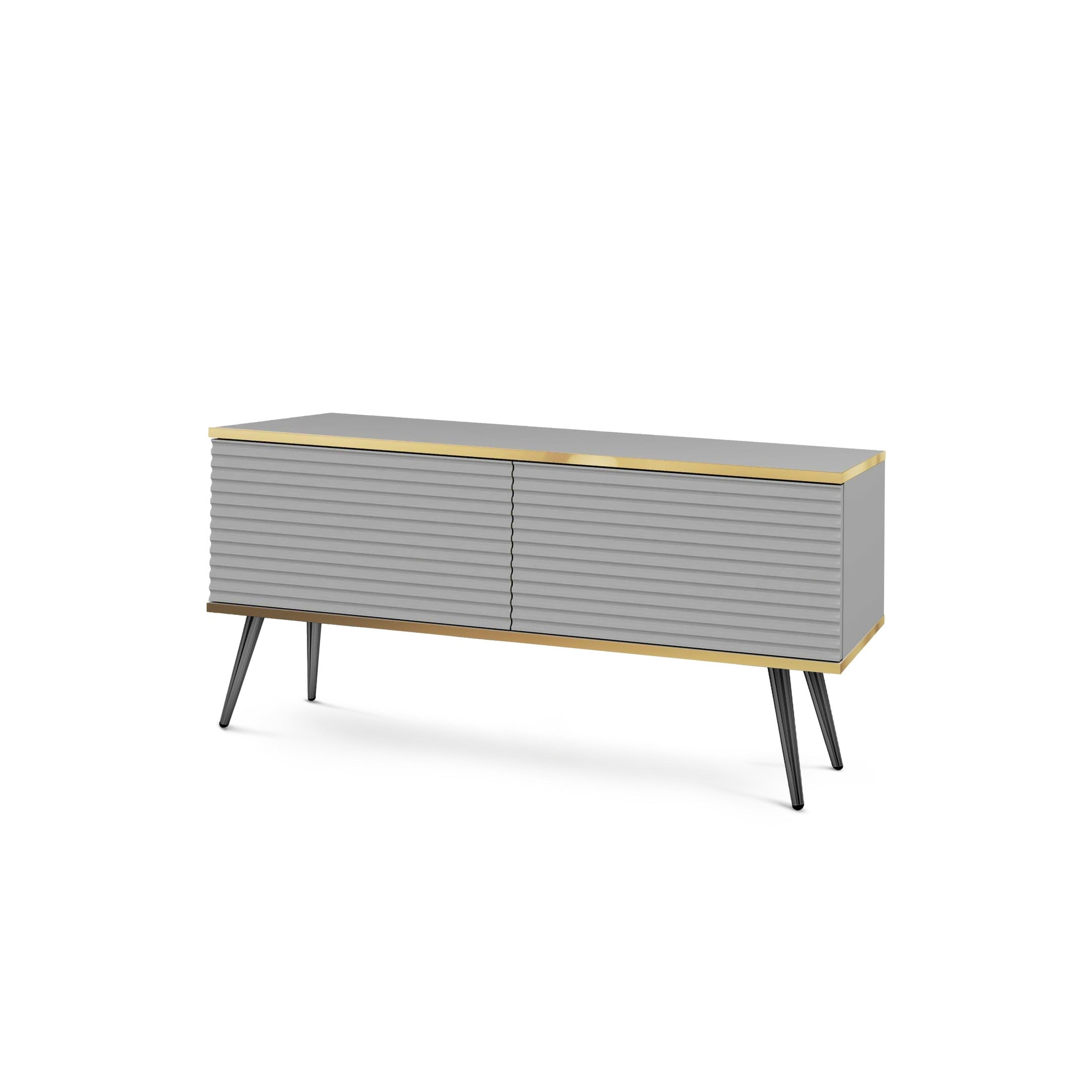 Szafka RTV Meva 135x30 MDF Szary Czarny