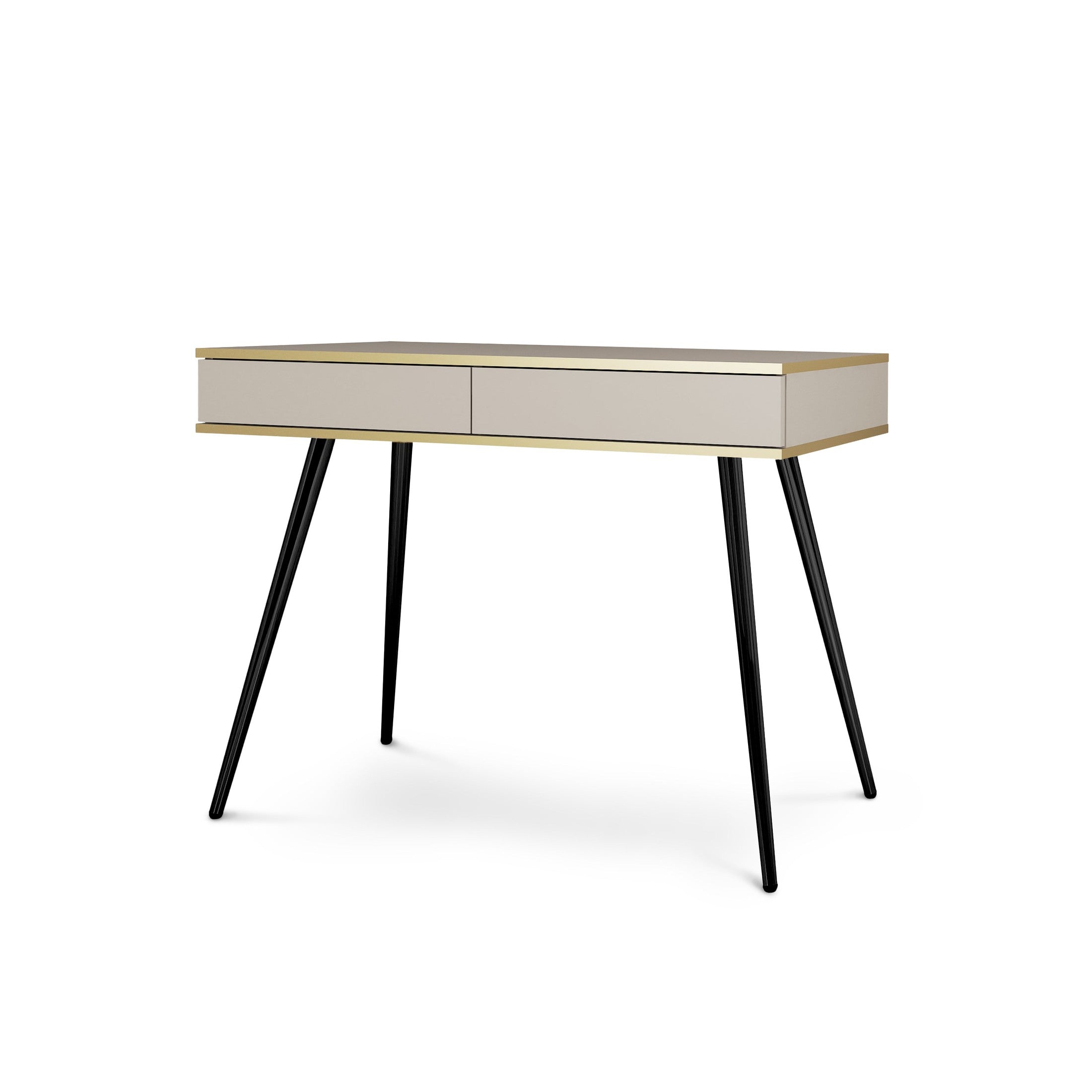 Toaletka 102x80 cm w stylu modern classic | Meva Beżowy Czarny