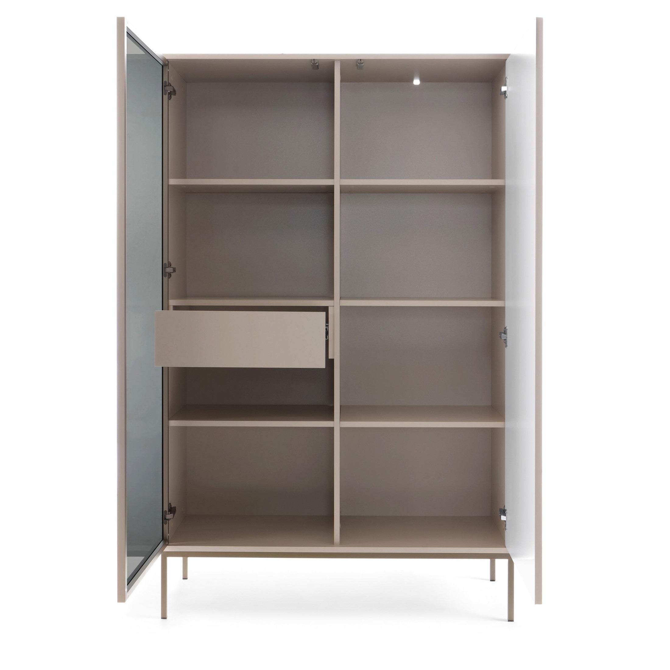 Komoda z drzwiami i szufladą 104x166 w stylu nowoczesnym | Lampy