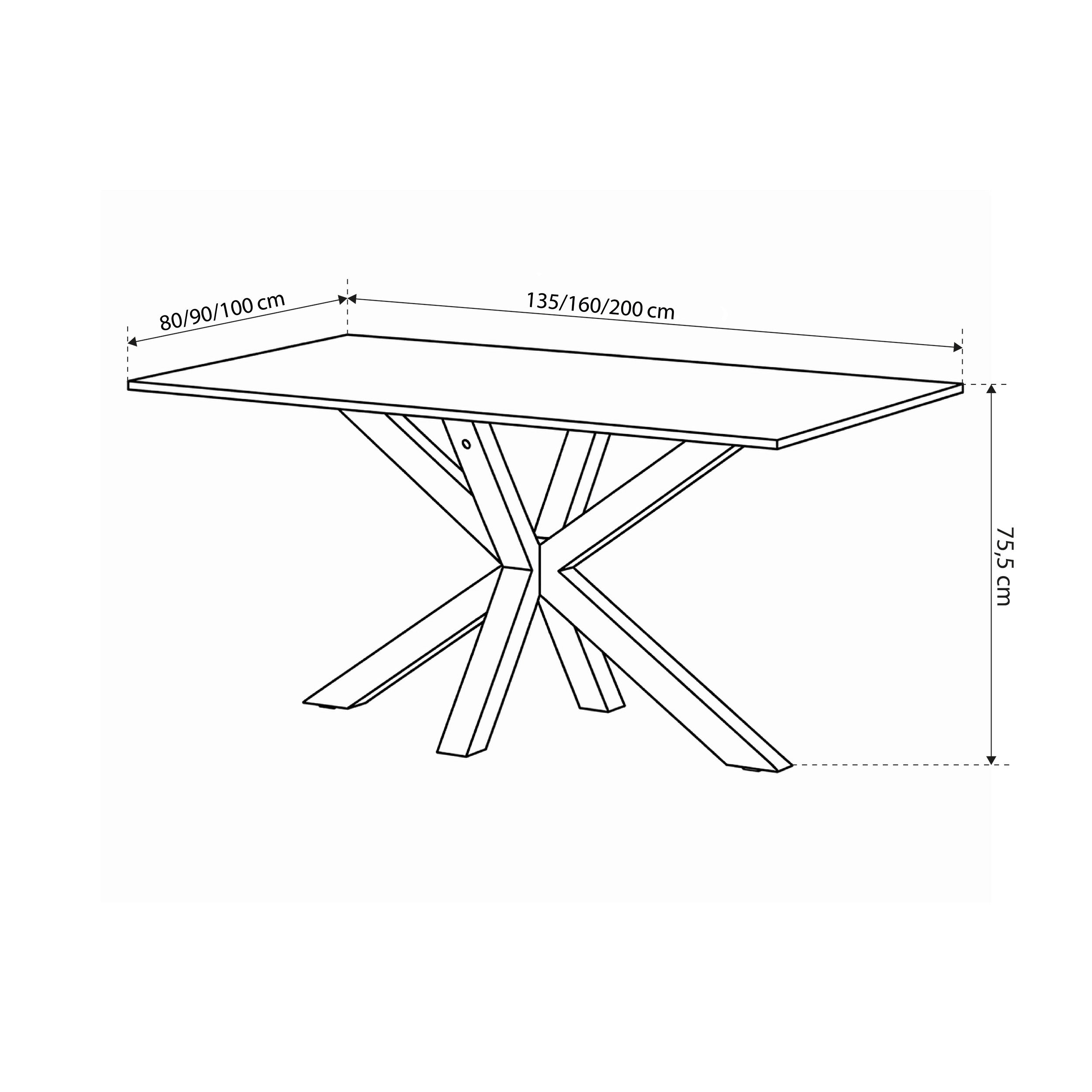 Dining table in industrial style | Oryss Classic