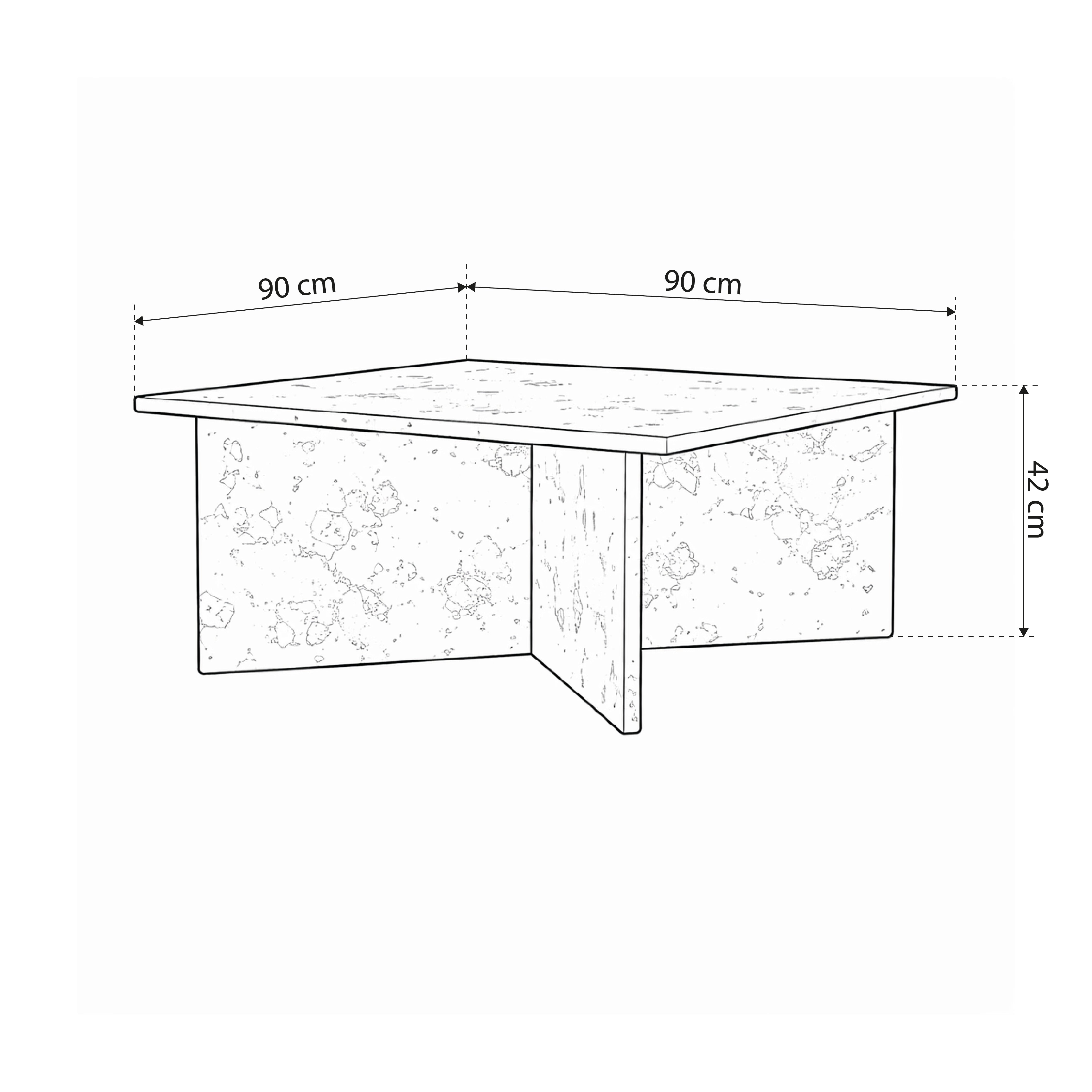Coffee table 90x42 cm in elegant style | Plaris