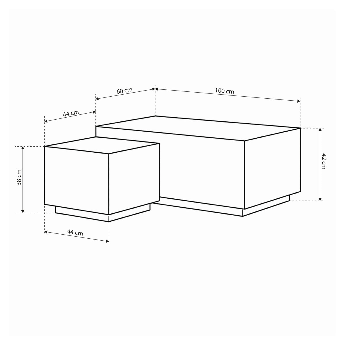 Set of 2 Coffee Tables with stone effect in a modern style | Segmento