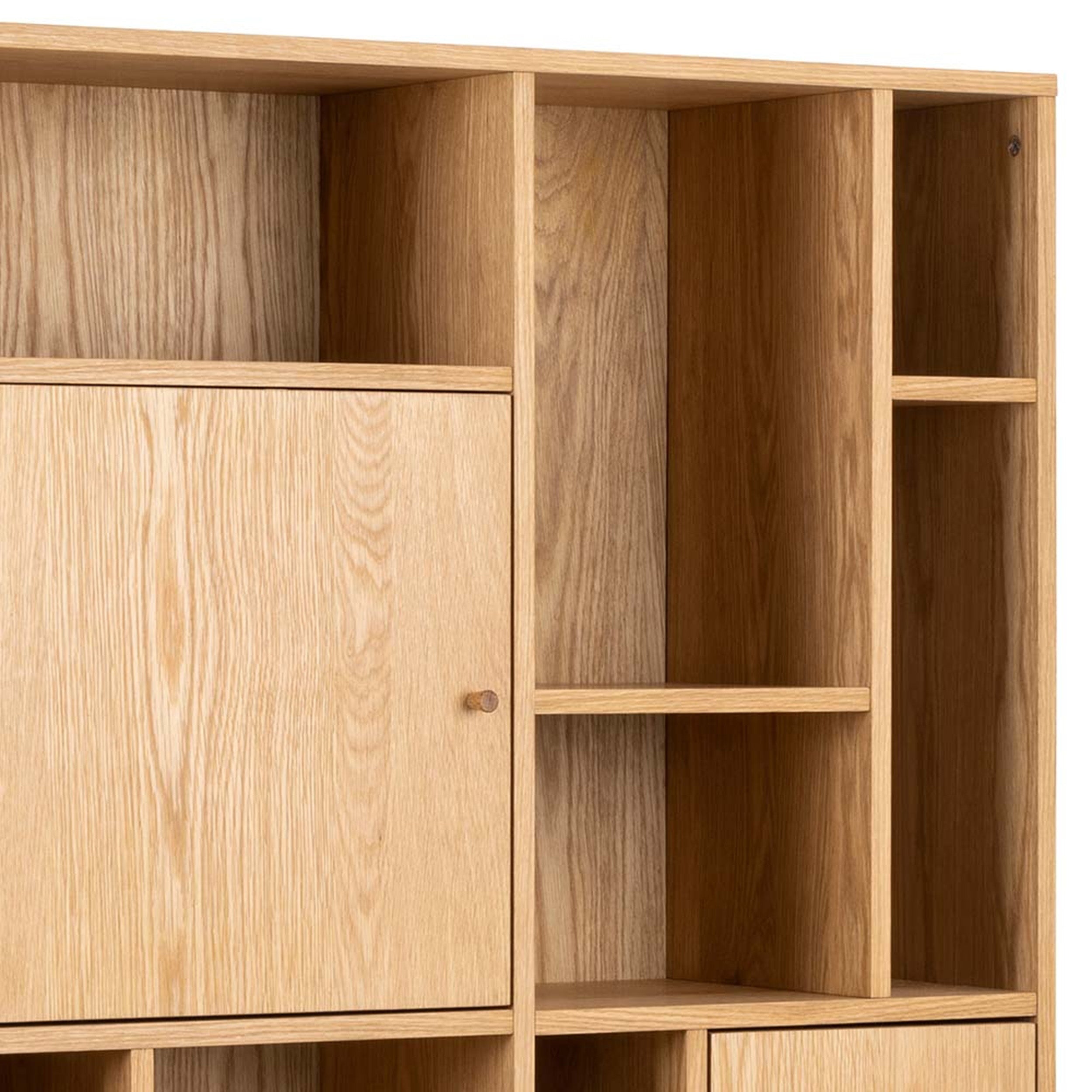 Regał do salonu 90x180 w stylu japandi | Asymo