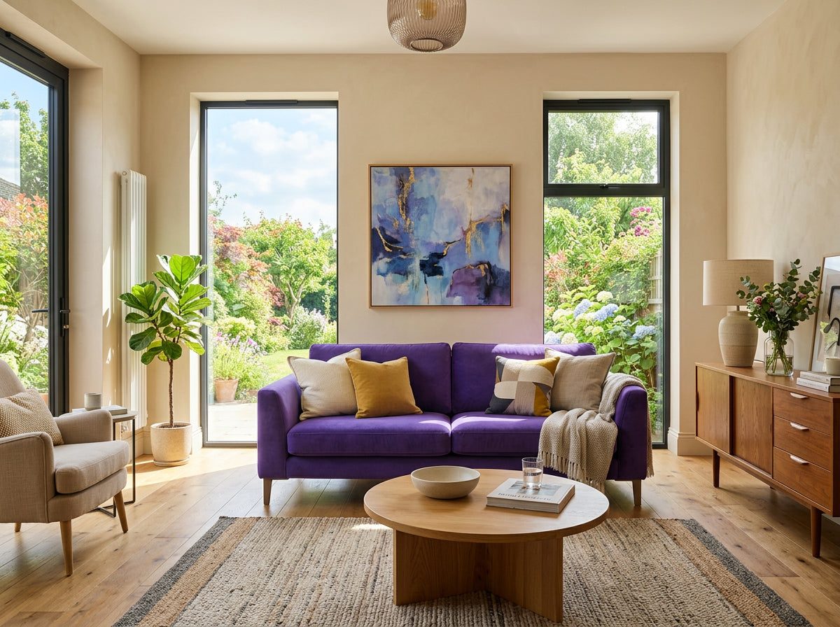 Purple Living Room Decor – sophisticated inspiration for a modern living space