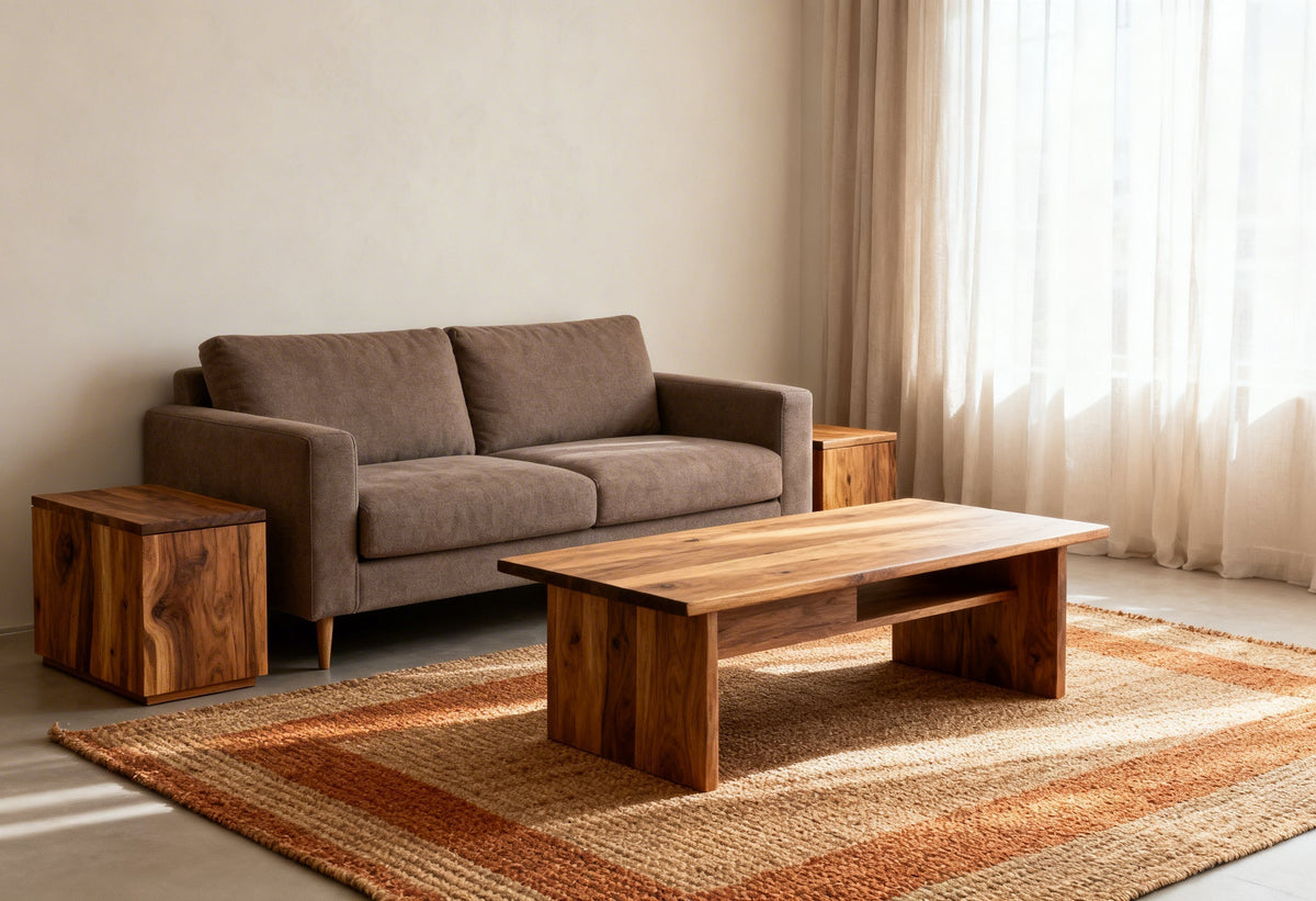 Taupe colour – taupe sofa in a warm, elegant living room