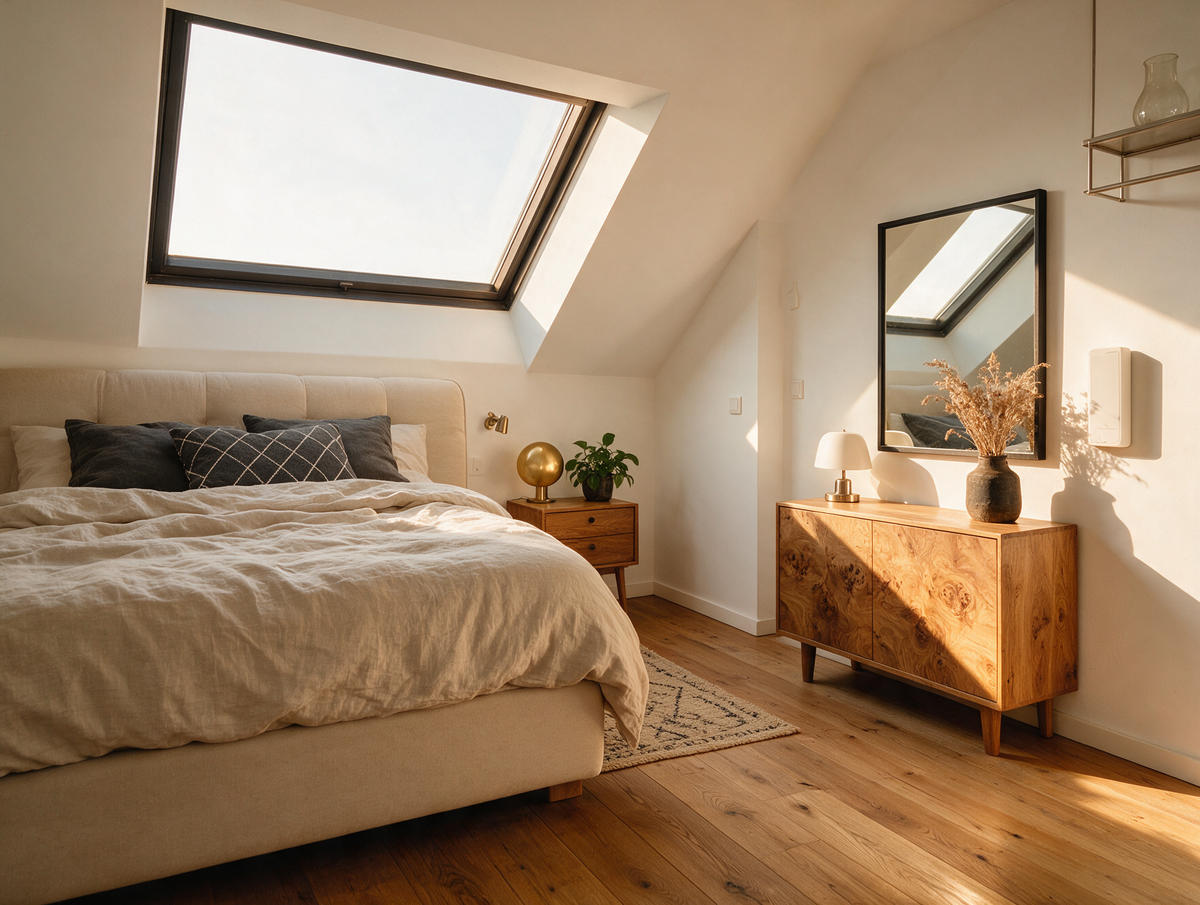 Schlafzimmer mit Dachschräge einrichten – so nutzen Sie schräge Wände optimal