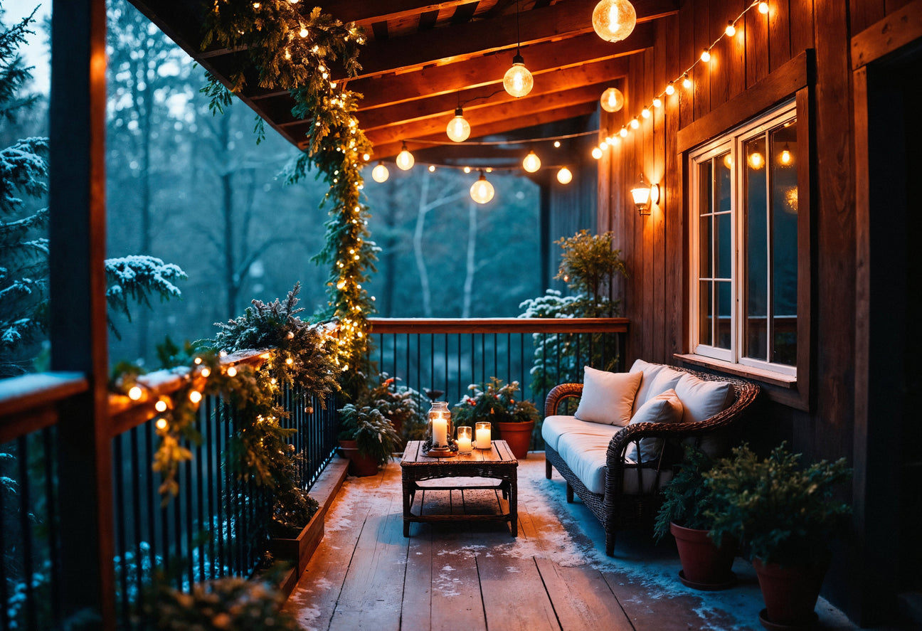 Balkon zimowy jak u Muminków – skandynawska przytulność w bloku z wielkiej płyty