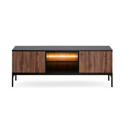 Szafka RTV pod telewizor 154x56 w stylu nowoczesnym | Lampy