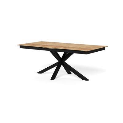 Rozkładany stół do jadalni w stylu loftowym | Lorrins Classic 200-240x76 cm Czarny