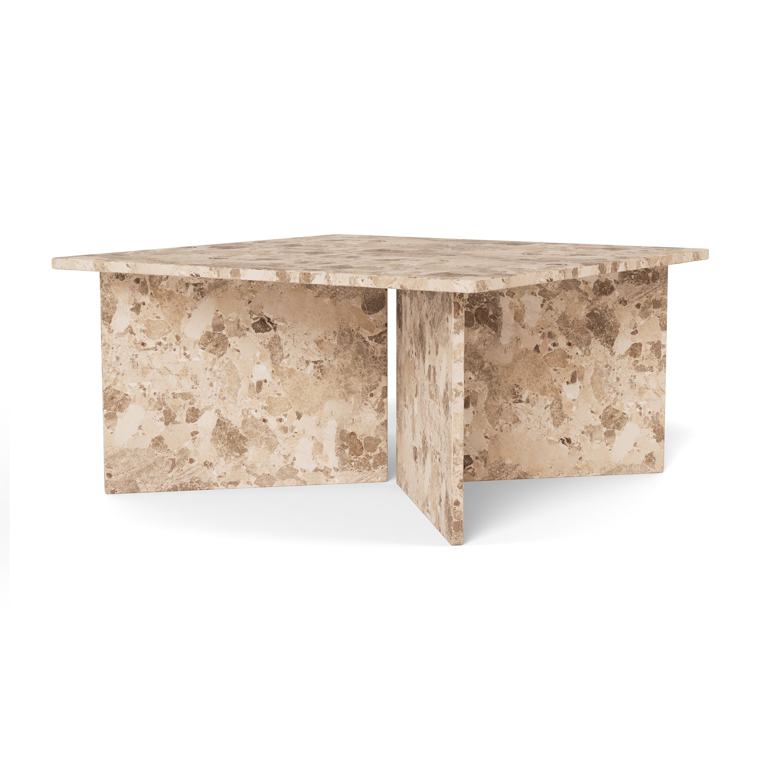 Stolik kawowy 90x42 w stylu eleganckim | Plaris Beżowy Marmur