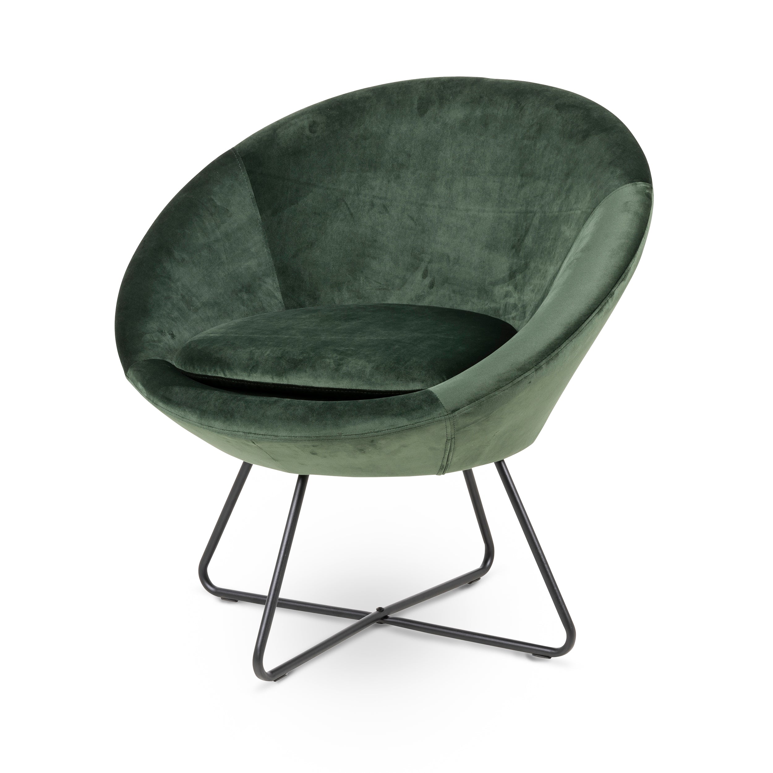 Fotel wypoczynkowy z profilowanym oparciem w stylu nowoczesnym - metalowa podstawa, kompaktowa forma | Otulo Butelkowa Zieleń