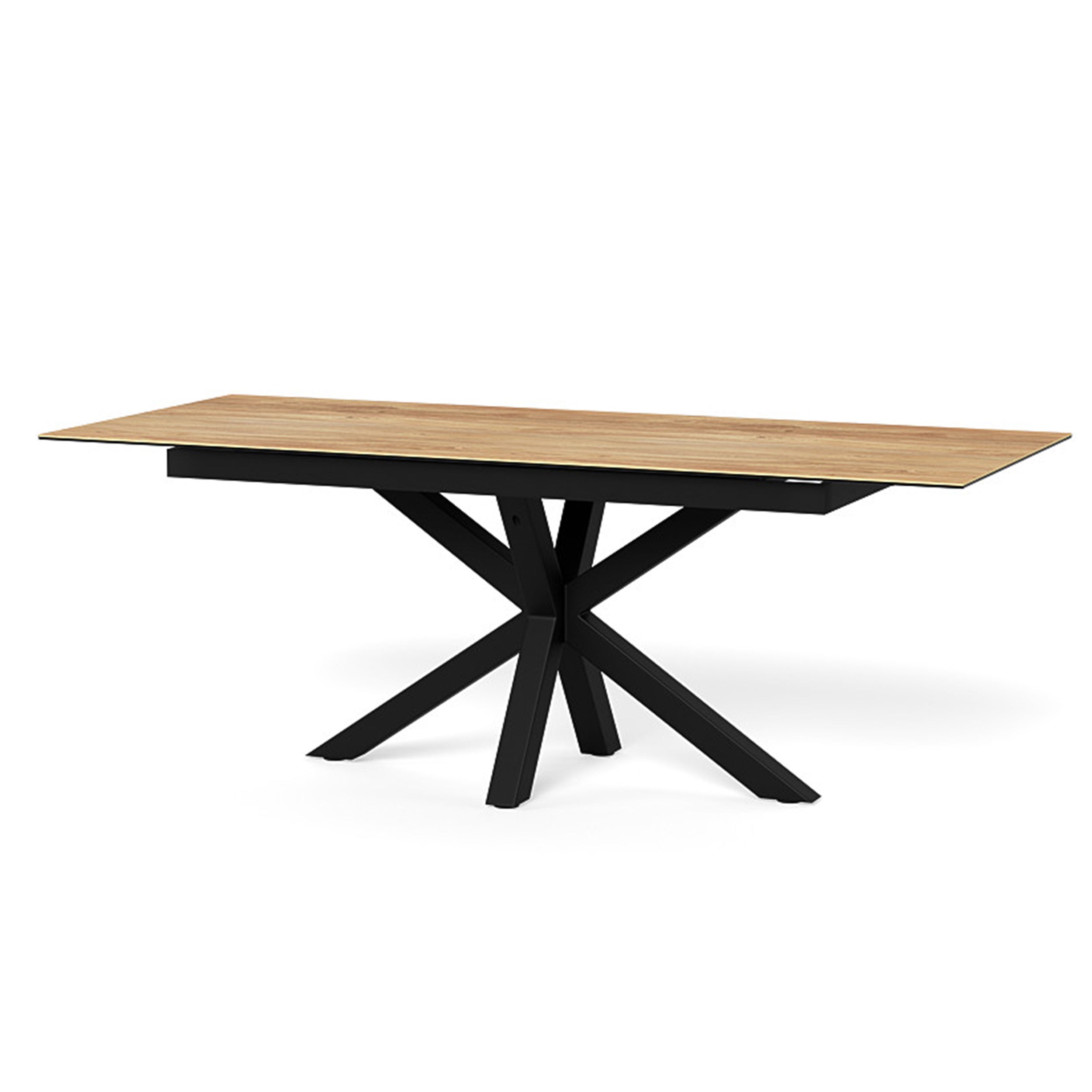 Rozkładany stół do jadalni w stylu loftowym | Lorrins Classic 168-210x76 cm Czarny