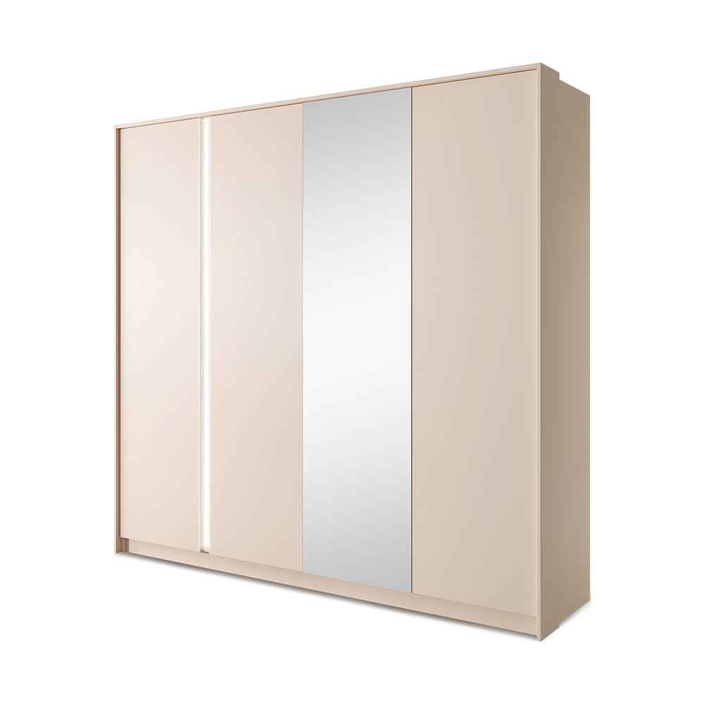 Szafa 4-drzwiowa 223x210 cm w stylu minimalistycznym | Dust TAK