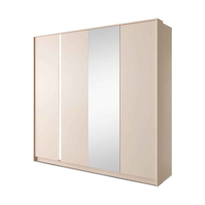 Szafa 4-drzwiowa 223x210 cm w stylu minimalistycznym | Dust TAK