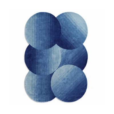 Berri Rug with a Round Gradient Pattern, Modern Style – front view | Pillovely