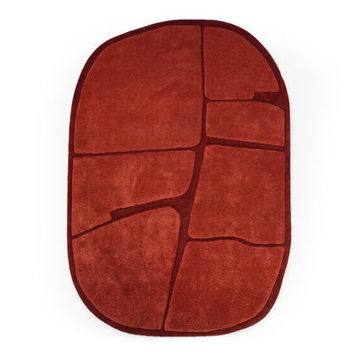 Rawi Rug with a Sculptural Pile Texture, Natural Style – front view | Pillovely