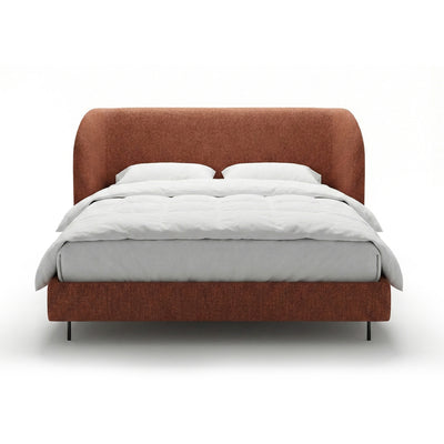 Upholstered bed with a smooth headboard in a minimalist style | Dorida