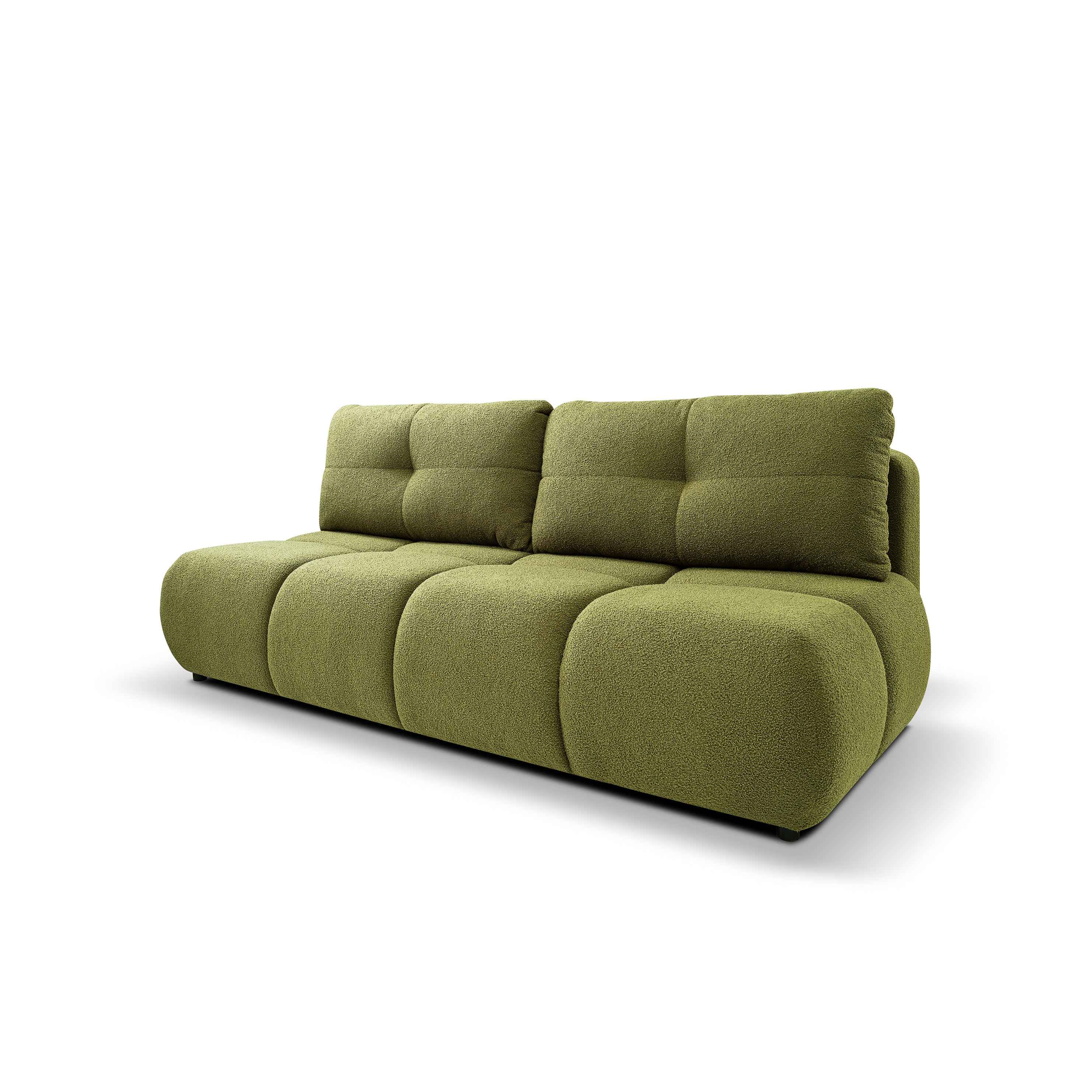 Sofa 3-osobowa z funkcją spania 142x200 w stylu miękkiego minimalizmu| Milorya