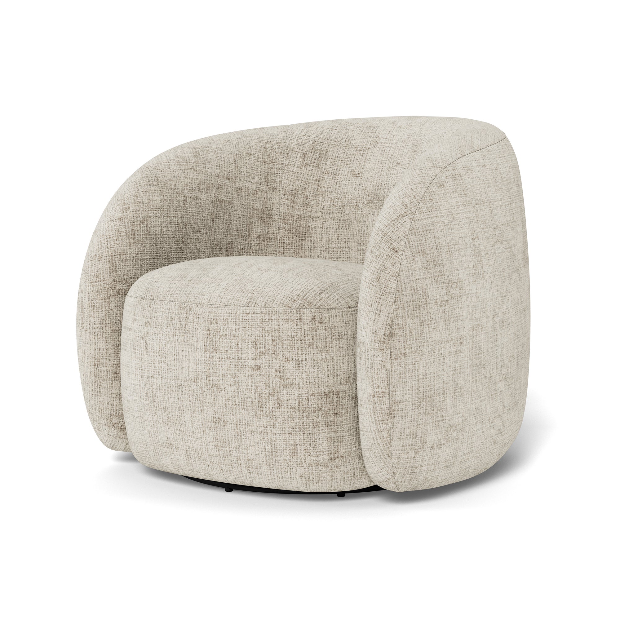 Fotel obrotowy z miękkim siedziskiem w stylu nowoczesnym - tapicerowany, otulająca forma | Setum