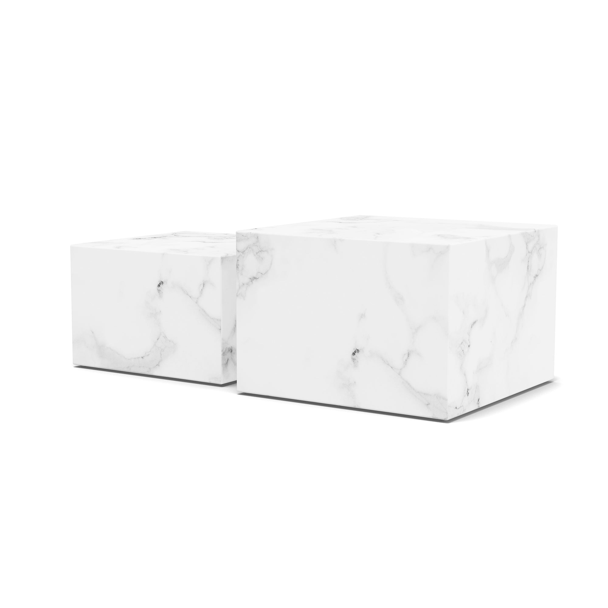 Dwa stoliki kawowe Quadrato Marmur