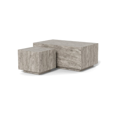 Set of 2 Coffee Tables with stone effect in a modern style | Segmento