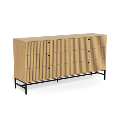 Sideboard 158x81 with a lamella front in a modern style | Bambouz