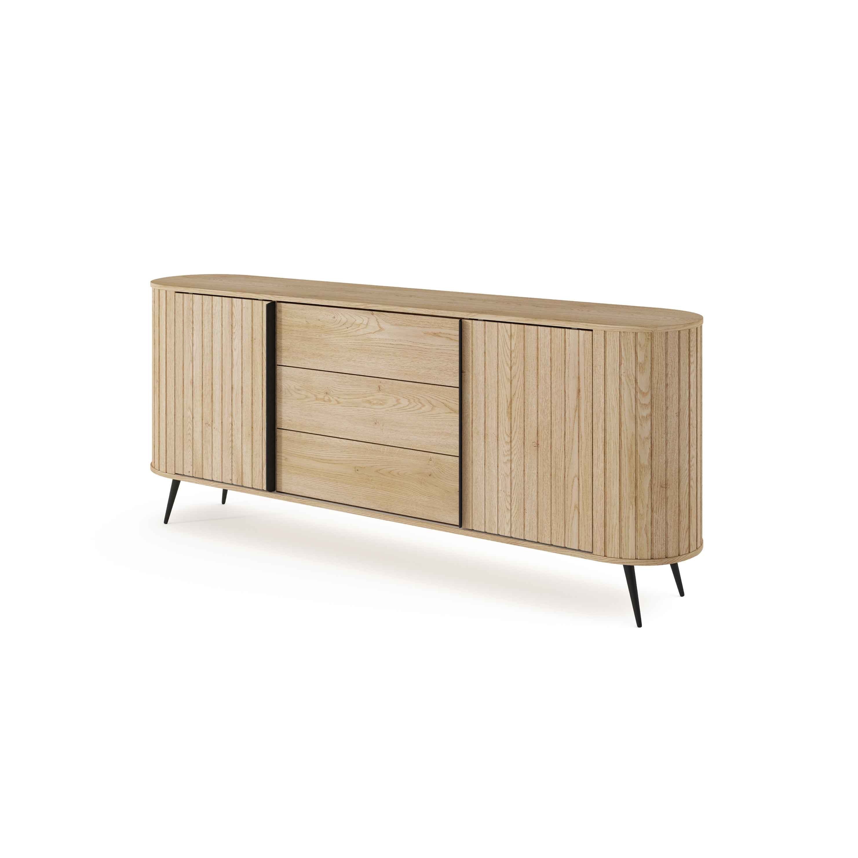 Komoda z drzwiami przesuwnymi i szufladami 196x82 w stylu nowoczesnym| Llovia