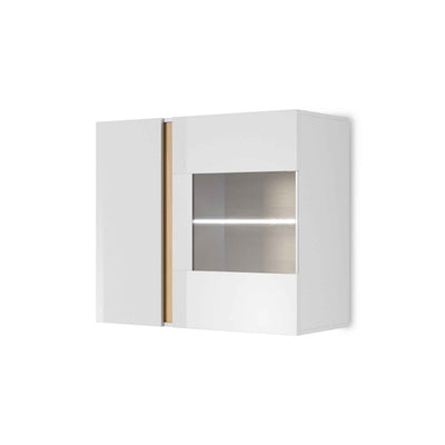 Witryna wisząca przeszklona 97x83 cm w stylu minimalistycznym | Armelia