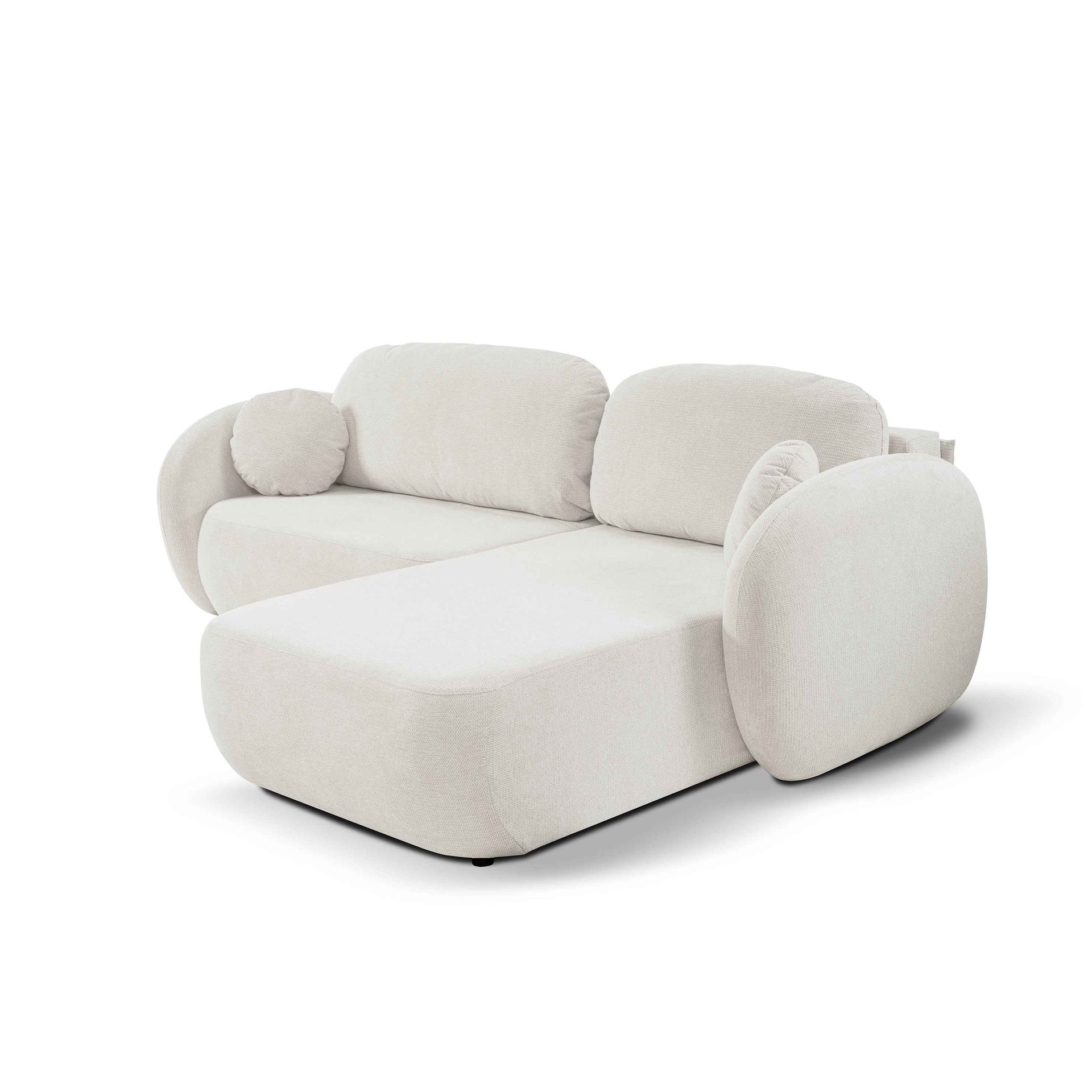 Narożnik z funkcją spania DL 248 cm w stylu nowoczesnym – tkanina Aragon, sprężyny bonell, pojemnik | OLEMO