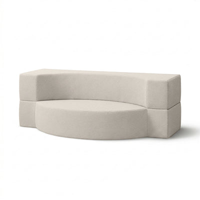 Sofa ogrodowa piankowa 200x100x70 cm w stylu japandi, tkanina outdoorowa Harris | Lunaria