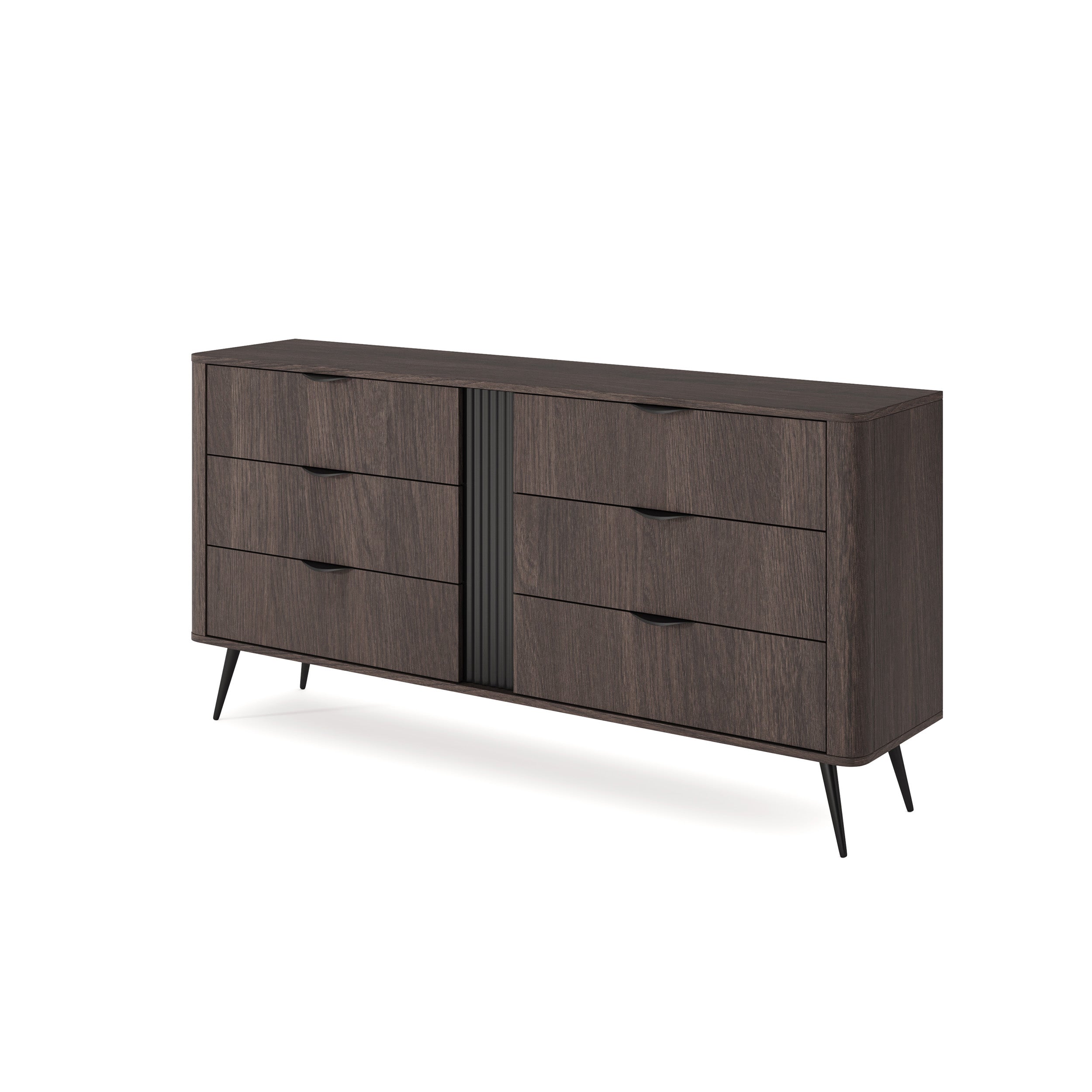 Komoda z 6 szufladami 163x81 w stylu soft loft | Velia