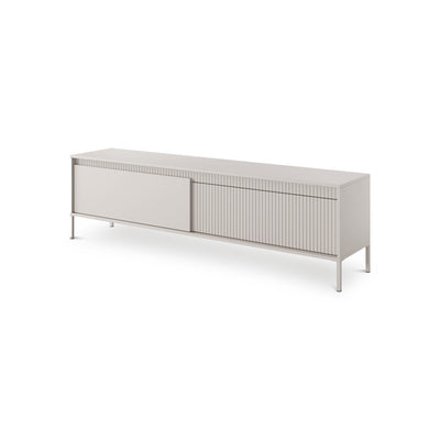 Szafka RTV 2-drzwiowa 187x53 w stylu japandi | Senra
