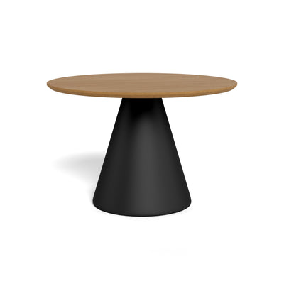 Okrągły stolik kawowy o średnicy 65 cm w stylu soft loft | Talin Czarny Mat