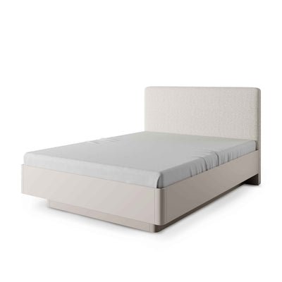 Łóżko tapicerowane z pojemnikiem 160x200 w stylu modern | Laanti 160 200 Beżowy