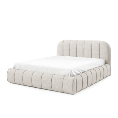 Upholstered bed with storage in a modern style | Apfella