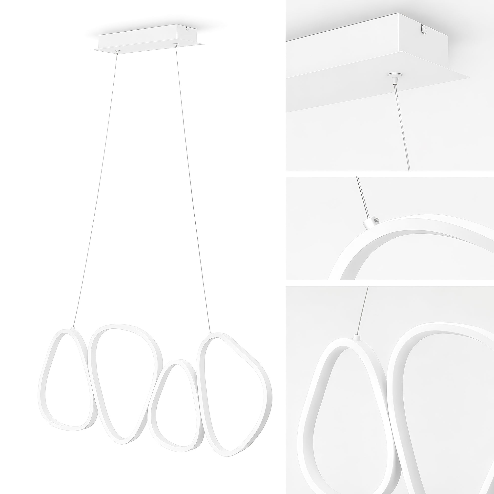 Lampa wisząca LED z pętlami Loria