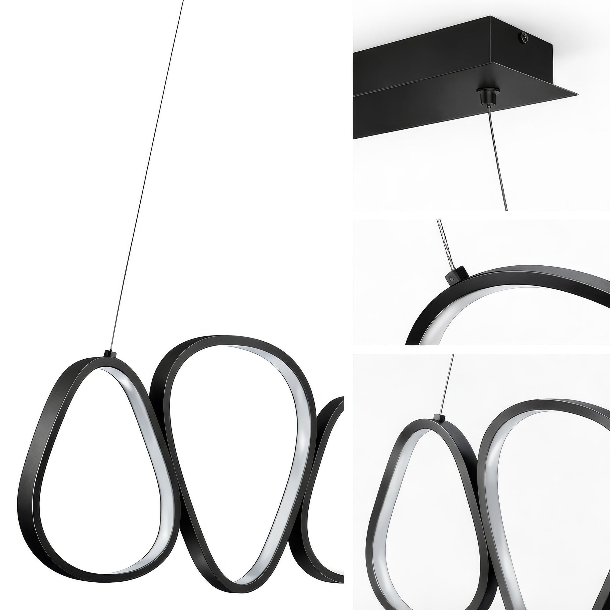 Lampa wisząca LED z pętlami Loria