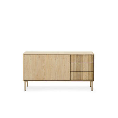Komoda 2-drzwiowa 154x80 z 3 szufladami w stylu japandi | Viola