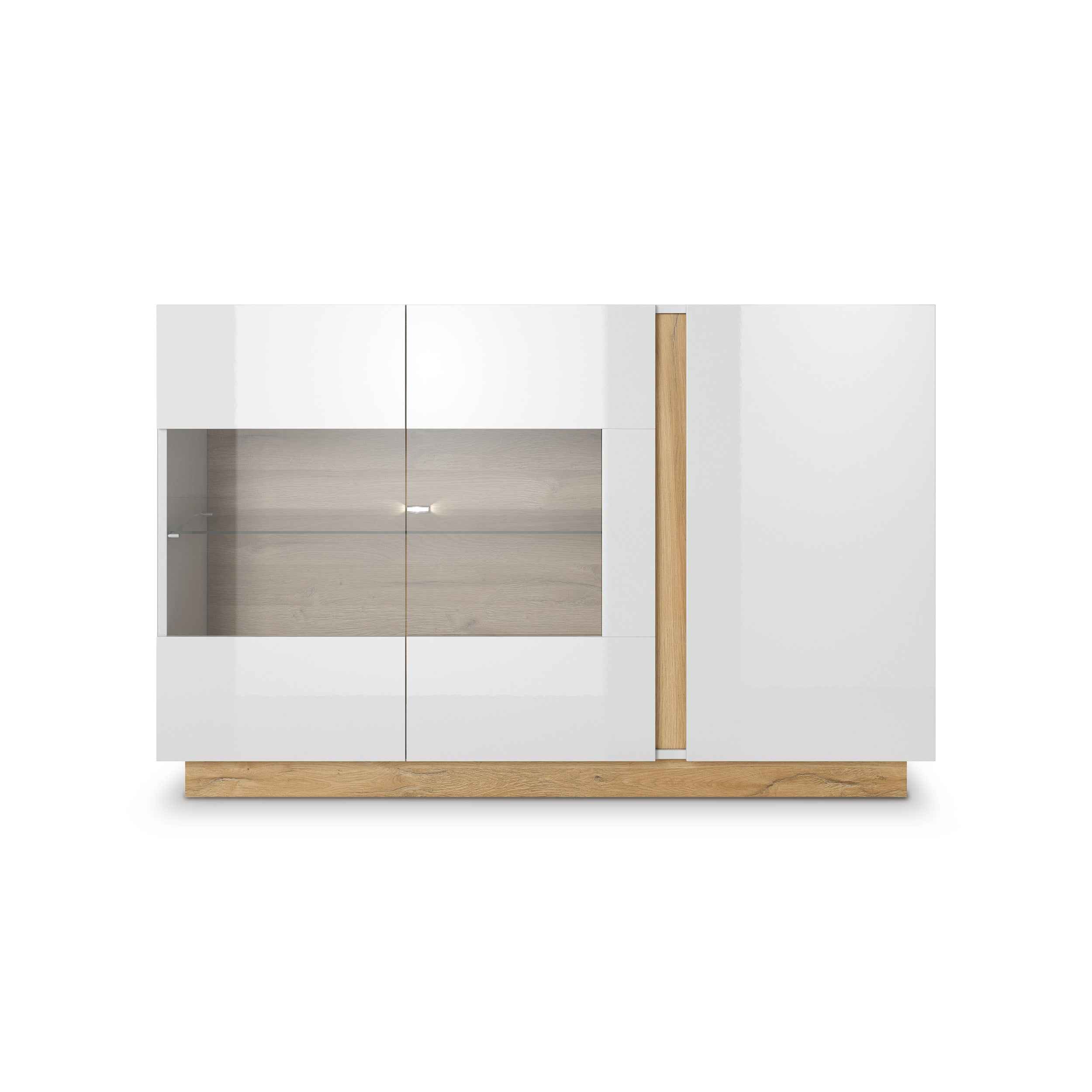 Komoda z witryną 138x91 w stylu nowoczesnym | Armelia