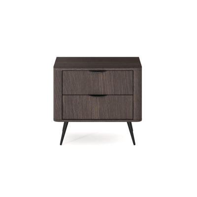Szafka nocna z 2 szufladami 63x55 cm w stylu soft loft | Velia