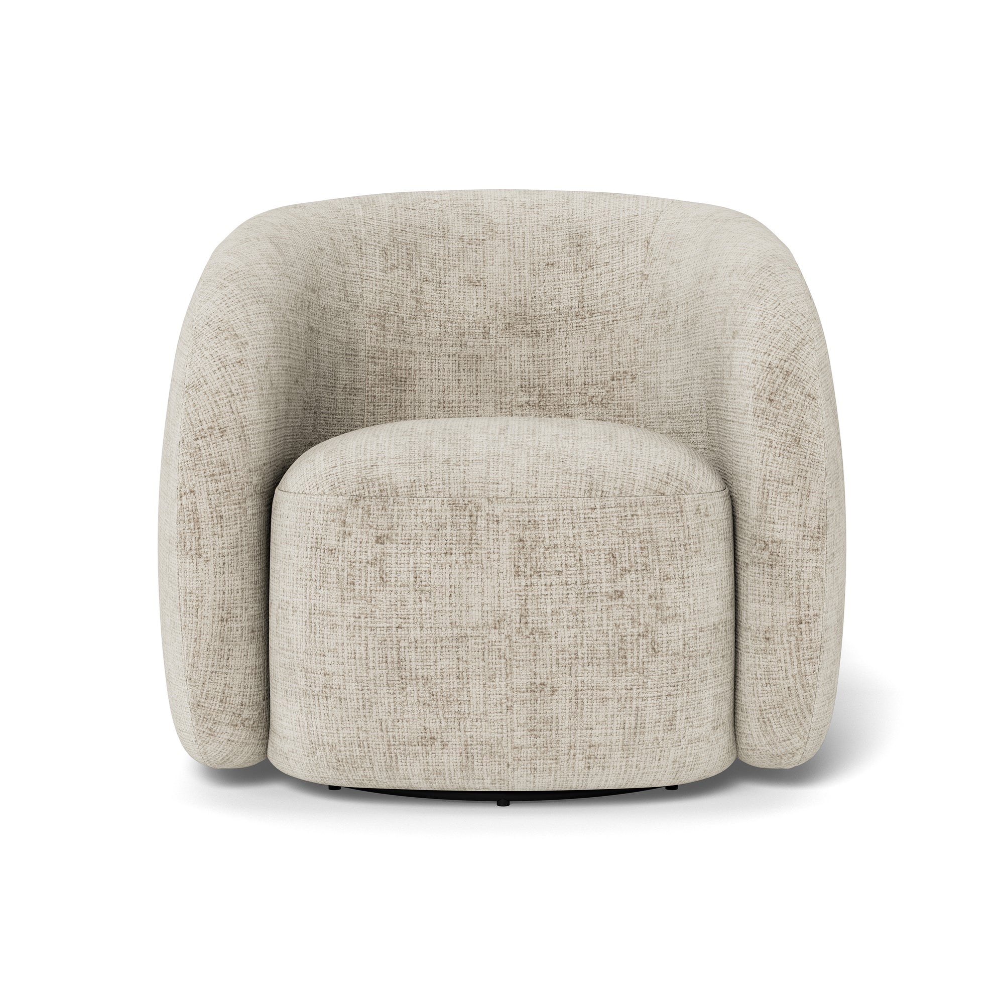 Fotel obrotowy z miękkim siedziskiem w stylu nowoczesnym - tapicerowany, otulająca forma | Setum